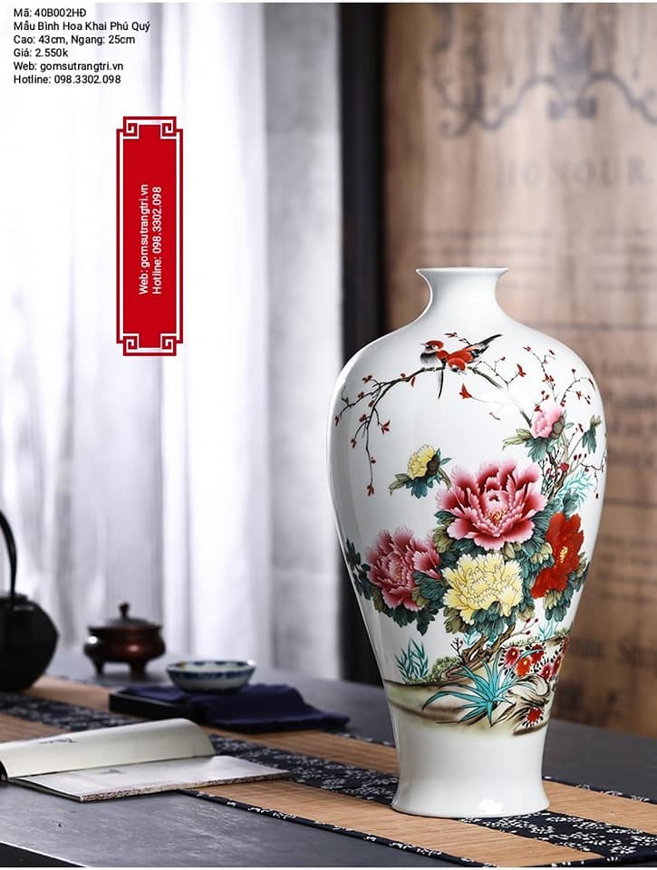 MẪU BÌNH HOA KHAI PHÚ QUÝ